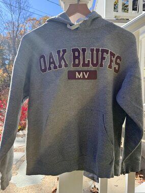 Vintage Martha's Vineyard Oak Bluffs MV Heavy Cotton Hoodie Sweatshirt M